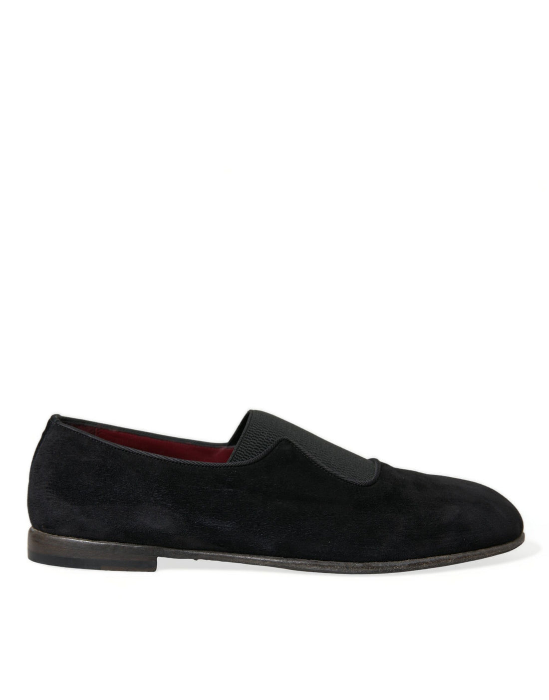 Dolce &amp;amp; Gabbana Svarta RUNWAY Velour AMALFI Loafers Skor