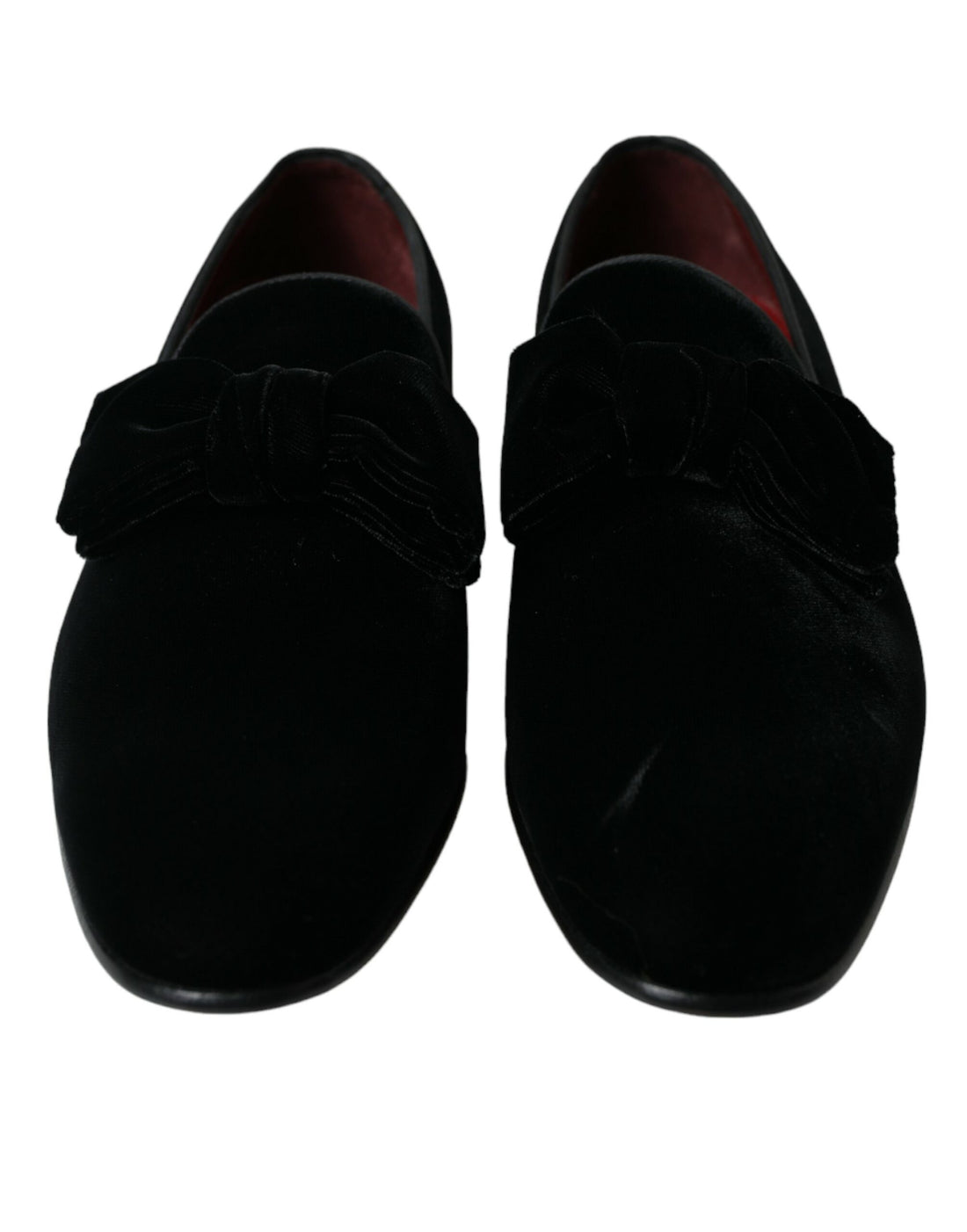Dolce &amp;amp; Gabbana svarta sammetsloafers formella klänningsskor