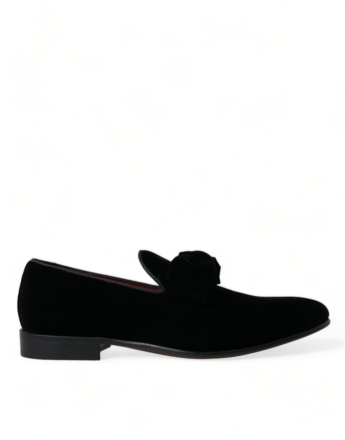 Dolce &amp;amp; Gabbana svarta sammetsloafers formella klänningsskor