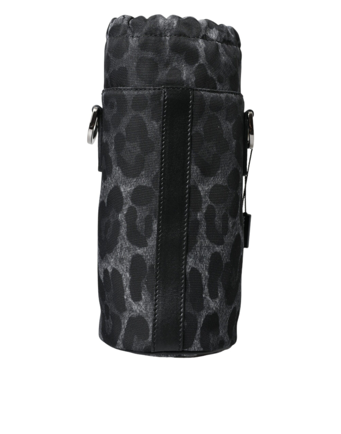 Dolce &amp;amp; Gabbana Svart Leopard Rund Smal Tote Flaskhållarväska