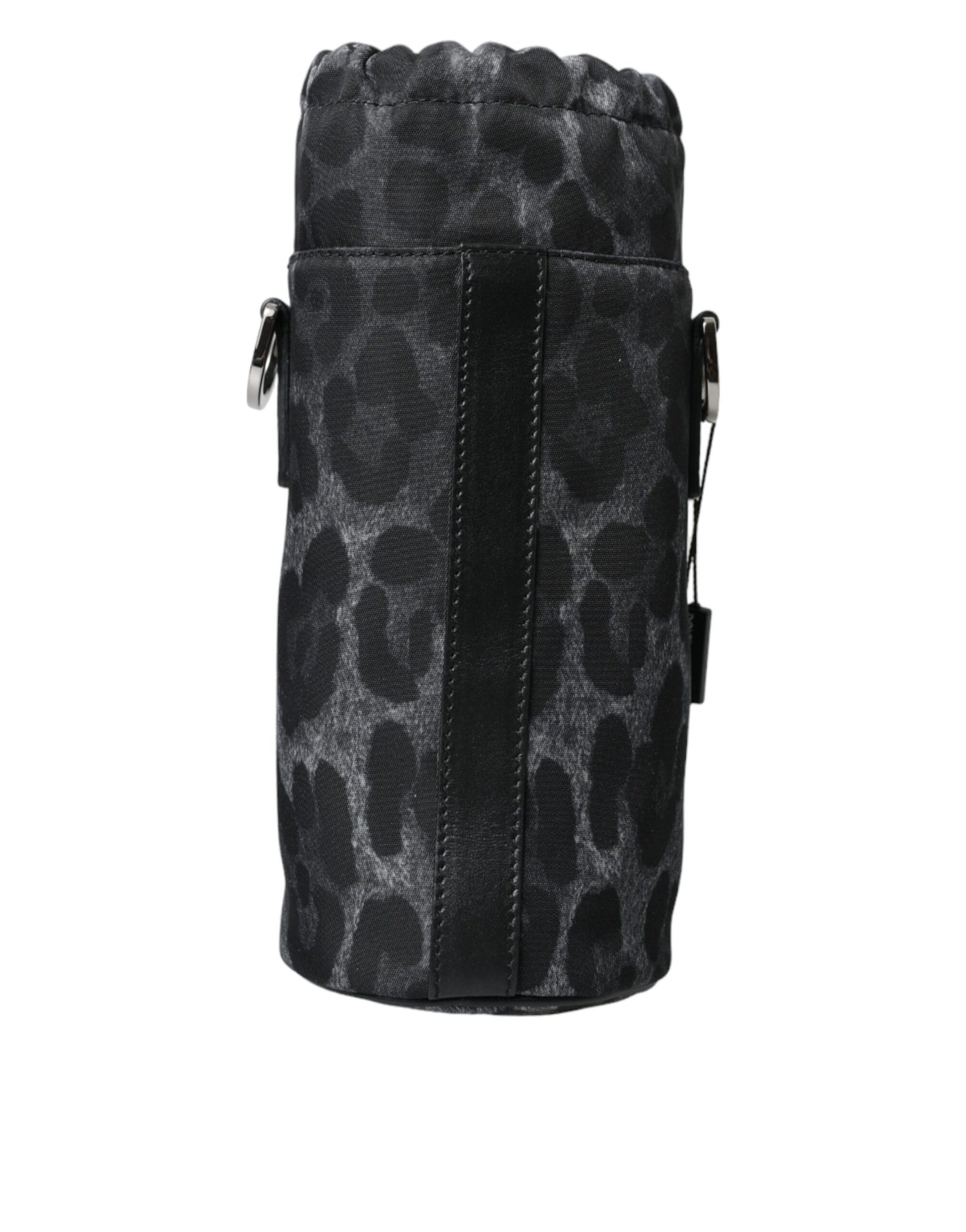 Dolce &amp;amp; Gabbana Svart Leopard Rund Smal Tote Flaskhållarväska