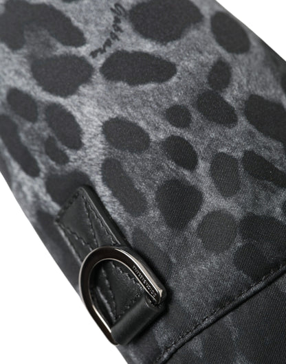 Dolce &amp;amp; Gabbana Svart Leopard Rund Smal Tote Flaskhållarväska