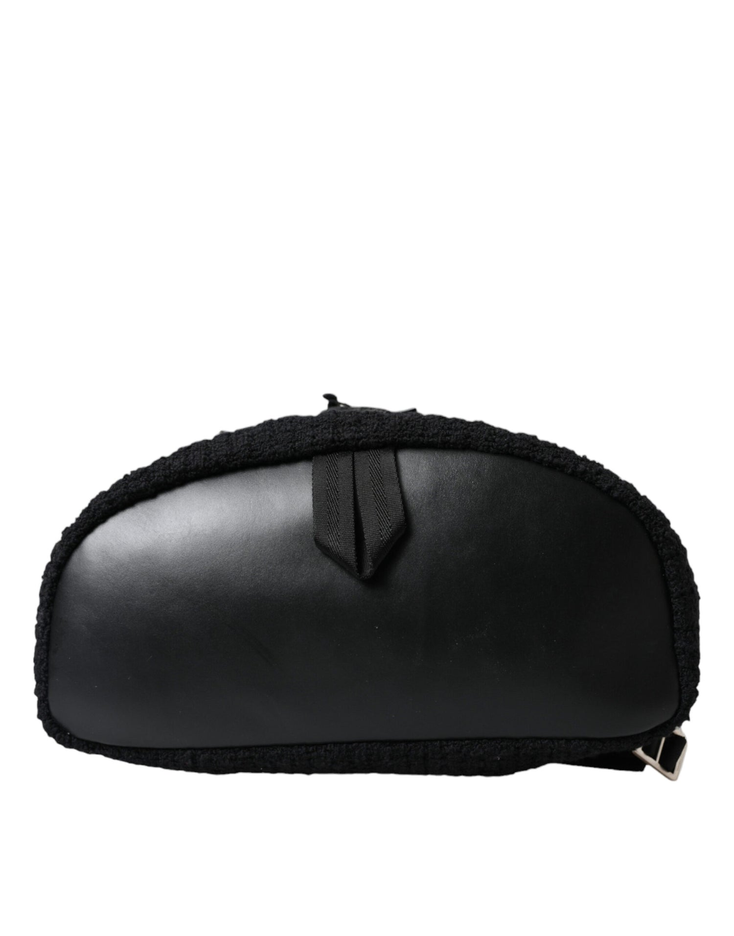 Dolce &amp;amp; Gabbana Svart Silver Ull Zaino Tricot Ryggsäck Herrväska