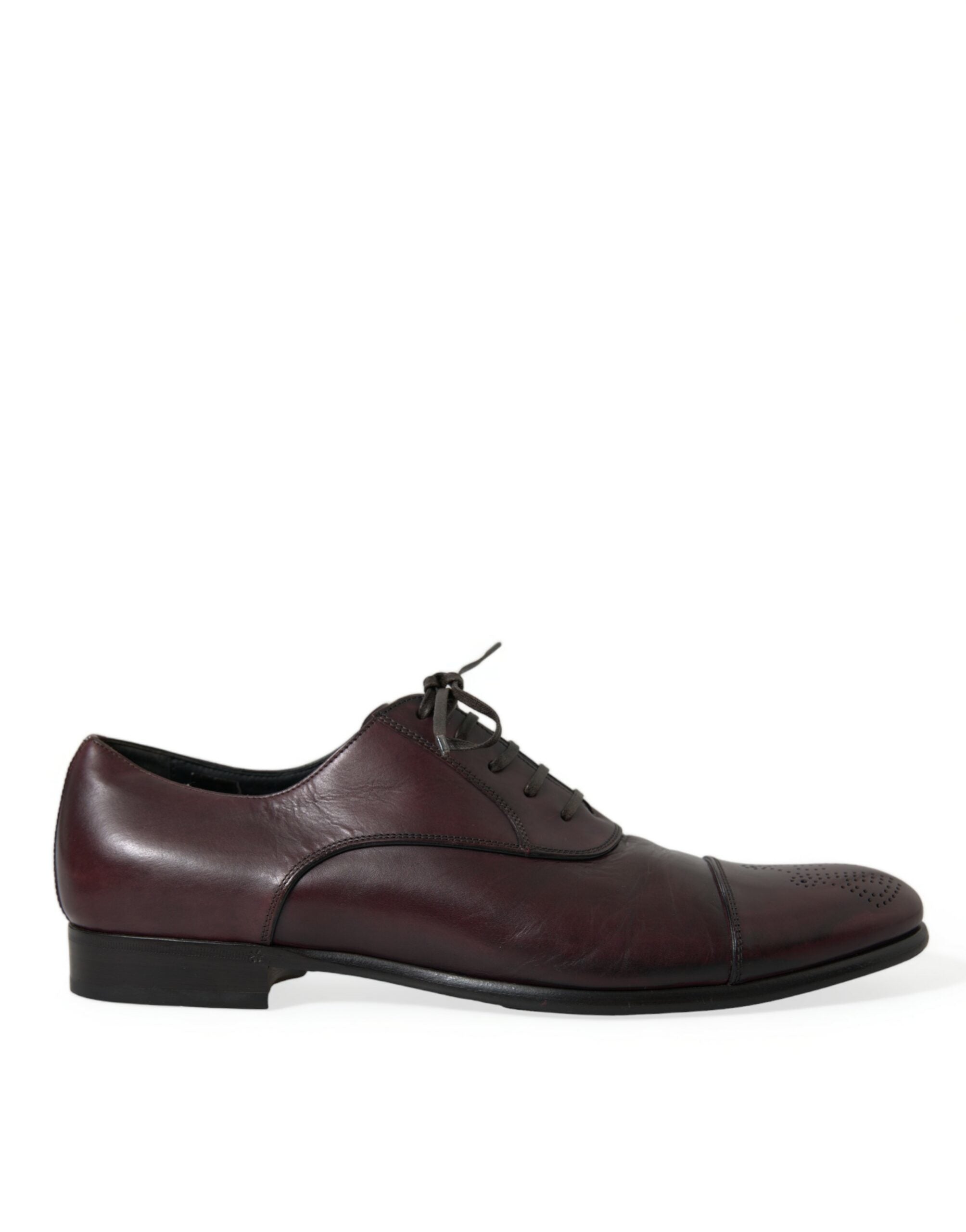 Dolce &amp;amp; Gabbana Bordeaux Läder Herr Formella Derbyskor
