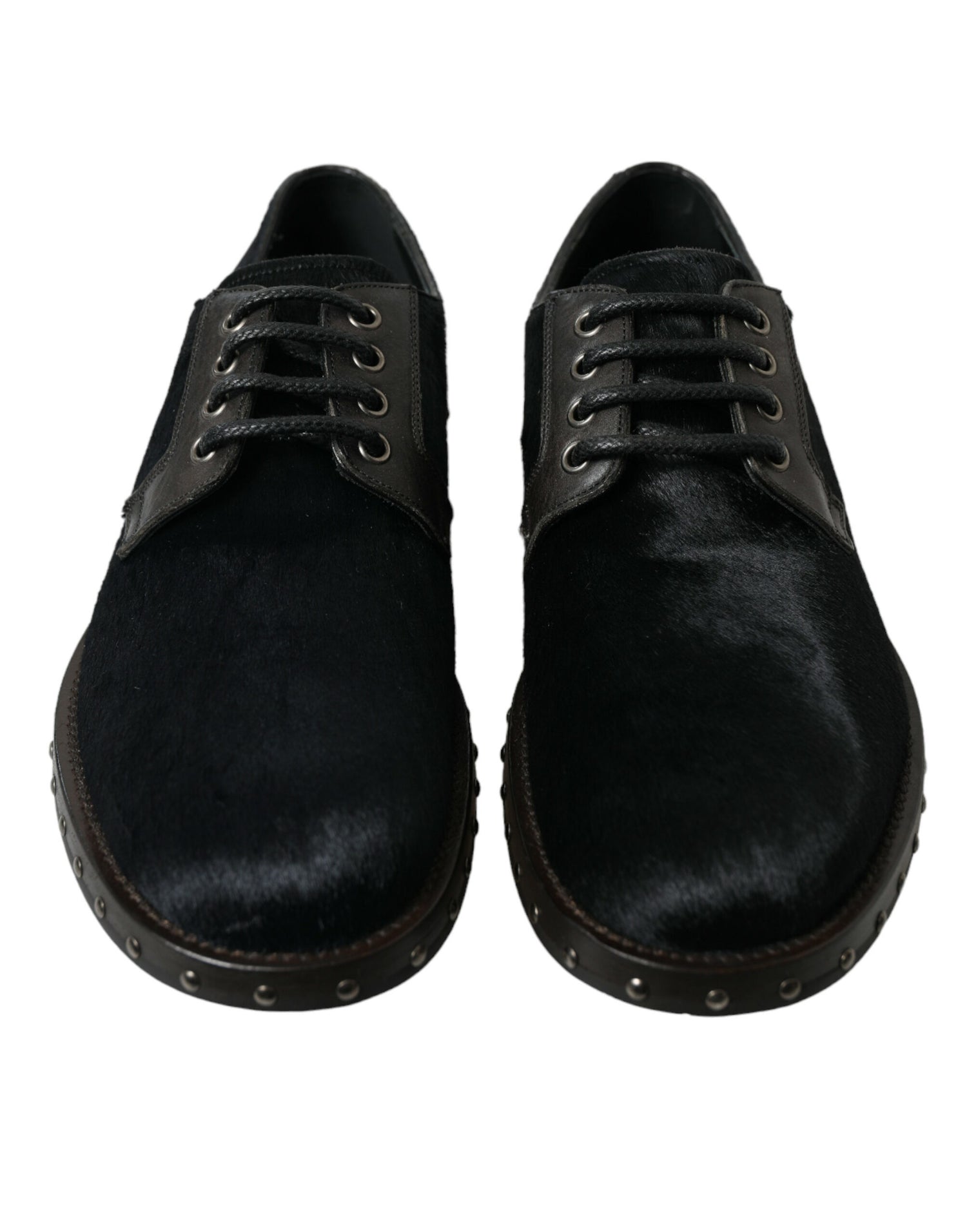 Dolce &amp;amp; Gabbana Svarta Stallpäls Derby SAN PIETRO Finskor