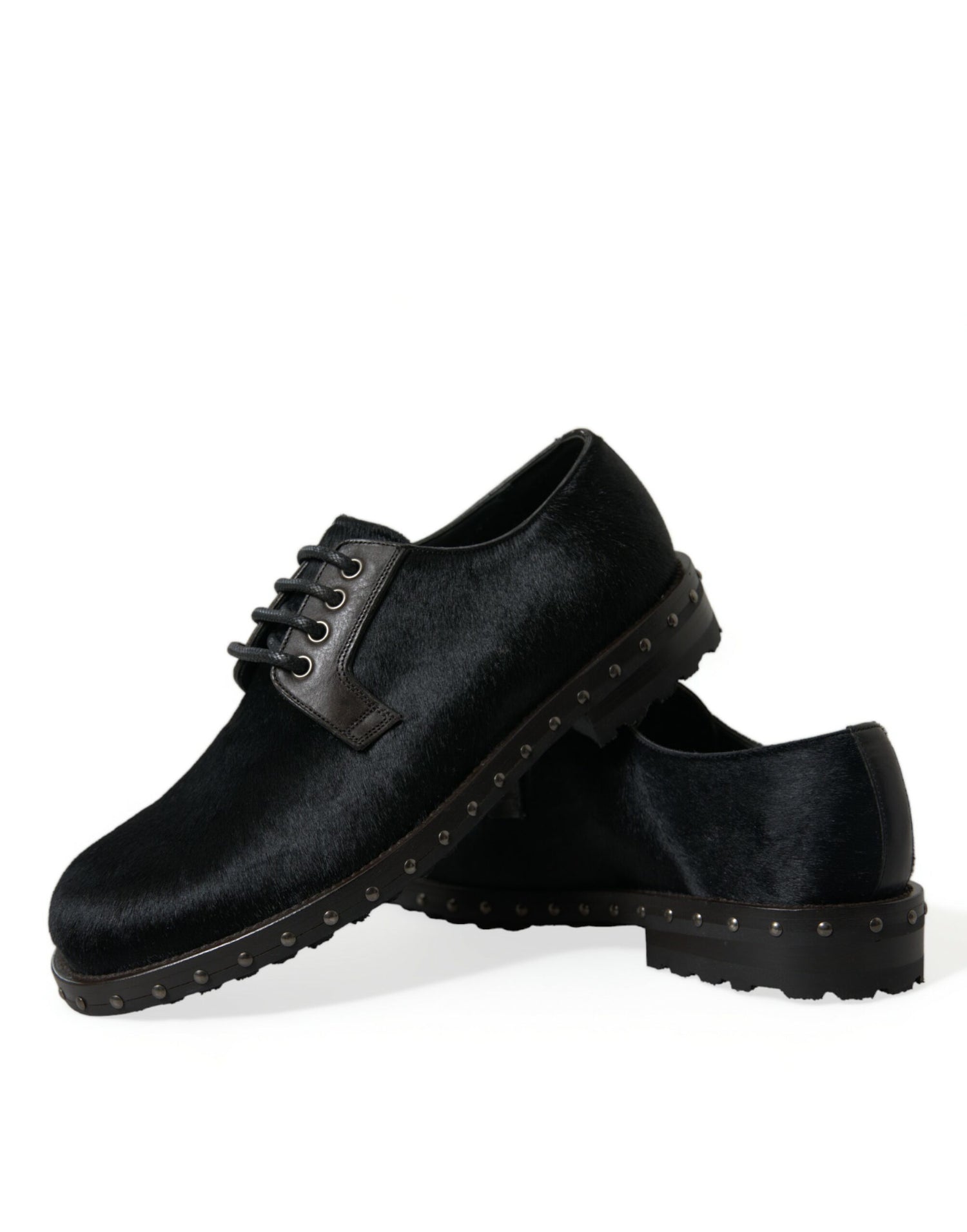 Dolce &amp;amp; Gabbana Svarta Stallpäls Derby SAN PIETRO Finskor