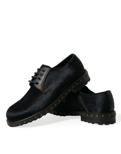 Dolce &amp;amp; Gabbana Svarta Stallpäls Derby SAN PIETRO Finskor