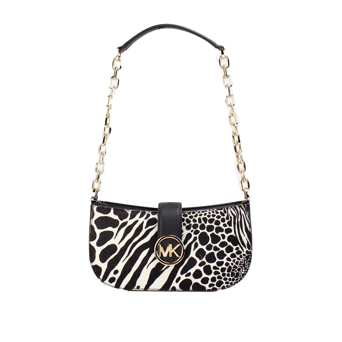 Michael Kors Carmen Liten Svart Haircalf Pouchette Axelremsväska