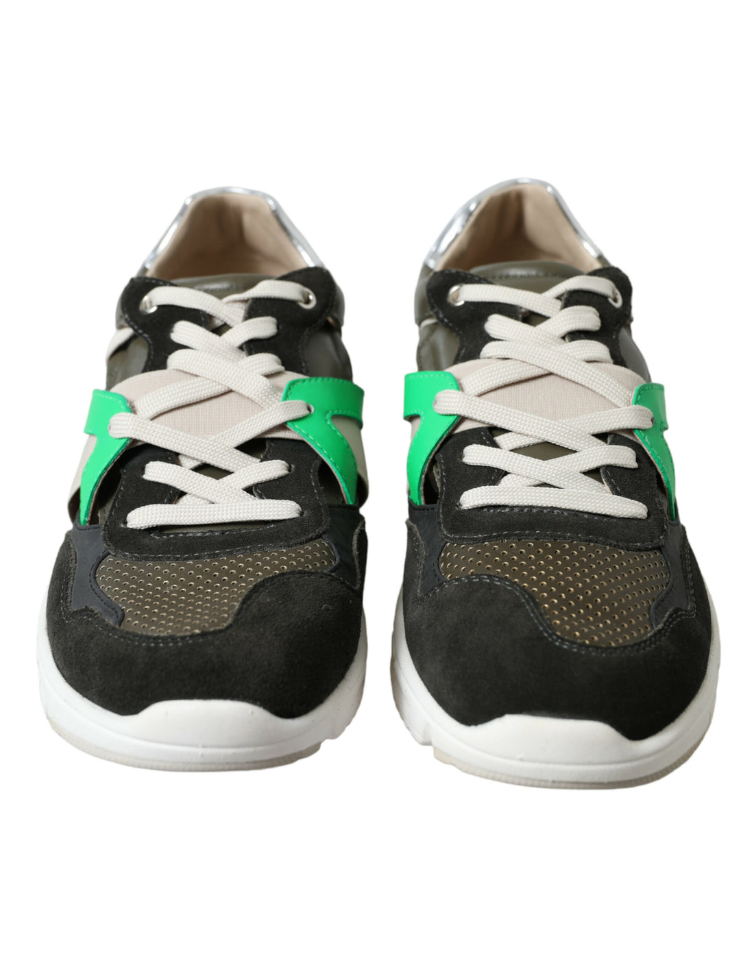 Dolce &amp;amp; Gabbana Låga Sneakers i Läder och Mocka i Flerfärg