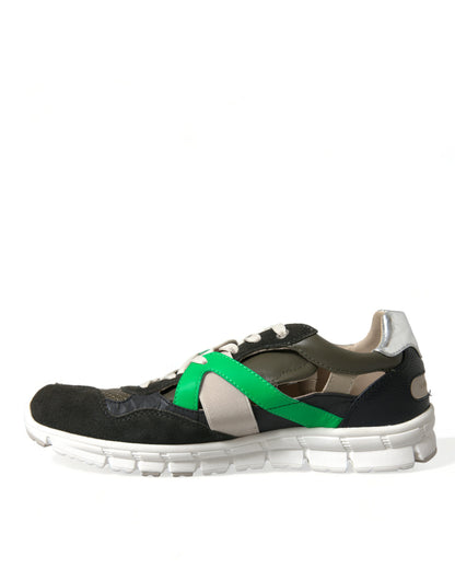 Dolce &amp;amp; Gabbana Låga Sneakers i Läder och Mocka i Flerfärg