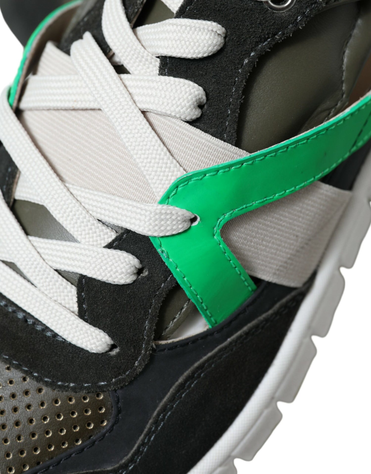 Dolce &amp;amp; Gabbana Låga Sneakers i Läder och Mocka i Flerfärg