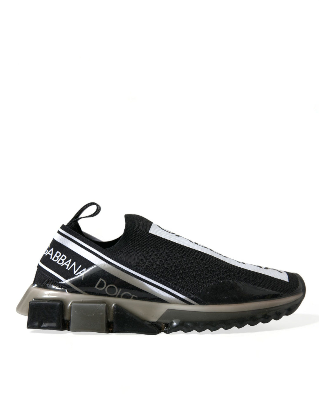 Dolce &amp;amp; Gabbana Svarta Vita Slip On Sneakers Sorrento Skor