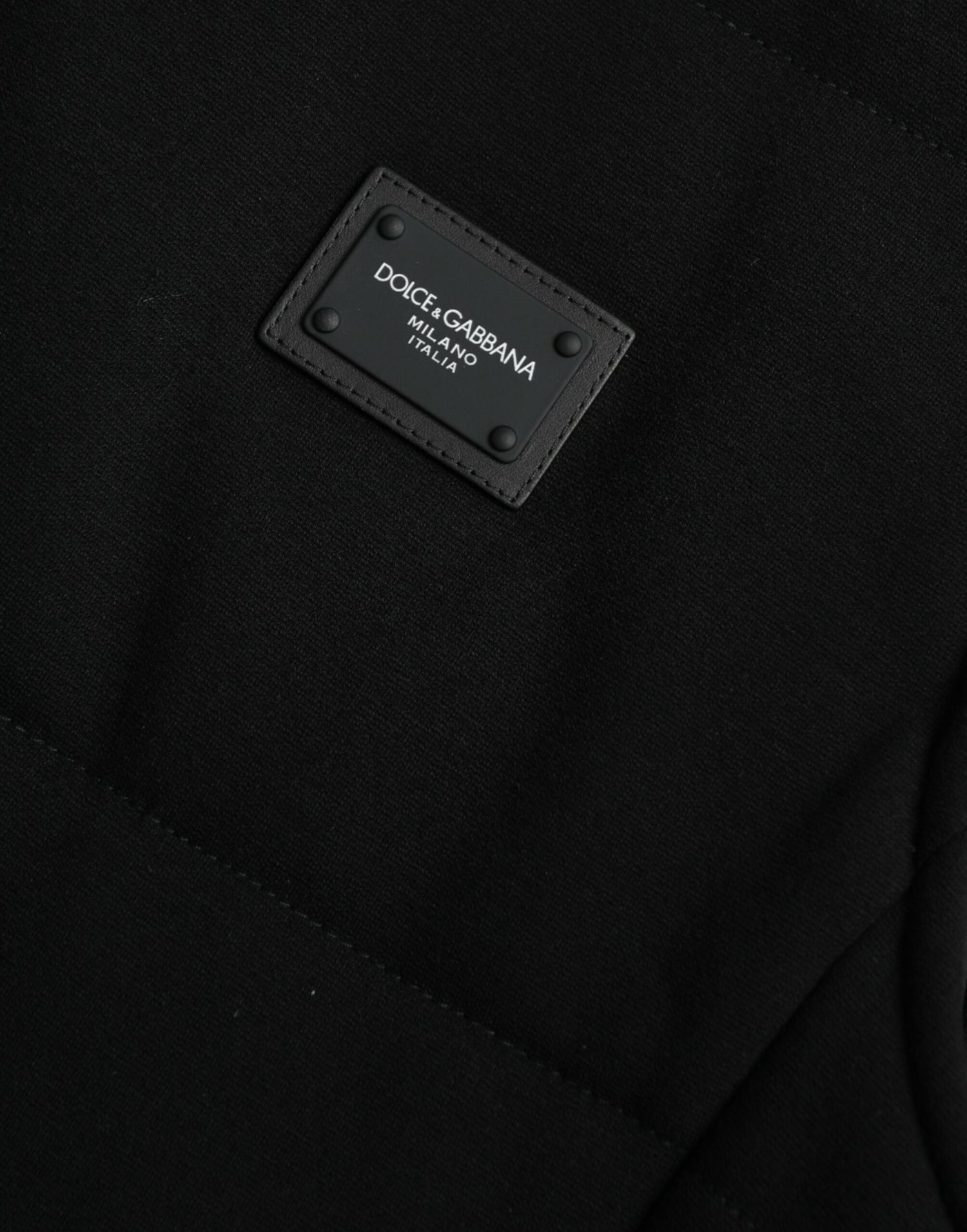 Dolce &amp;amp; Gabbana Svart Viskos Västkavaj Med Knäppning Och Logotyp