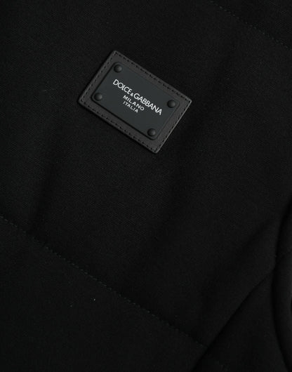 Dolce &amp;amp; Gabbana Svart Viskos Västkavaj Med Knäppning Och Logotyp