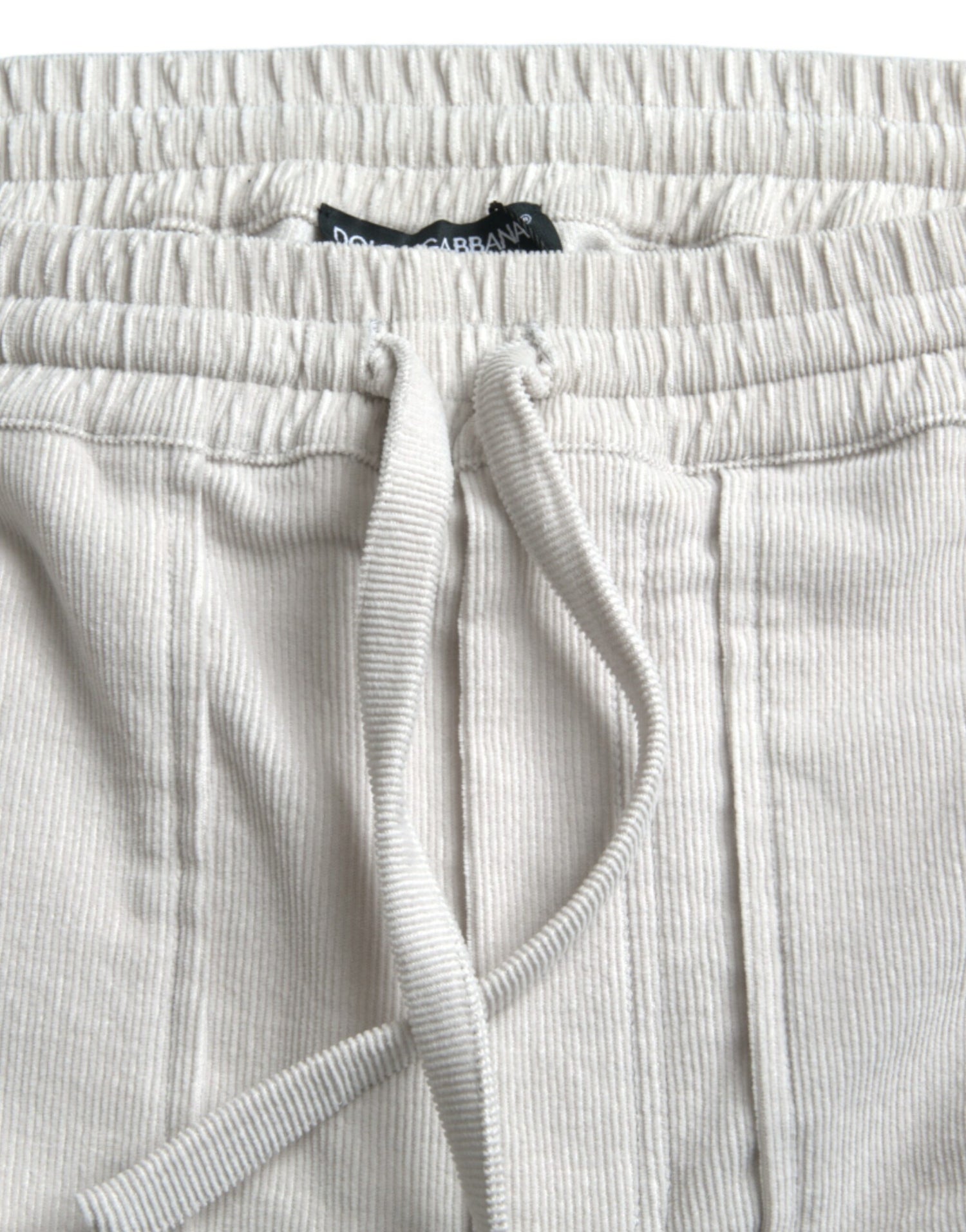 Dolce &amp;amp; Gabbana Beige bomullsmanchesterbermudashorts med logotyp