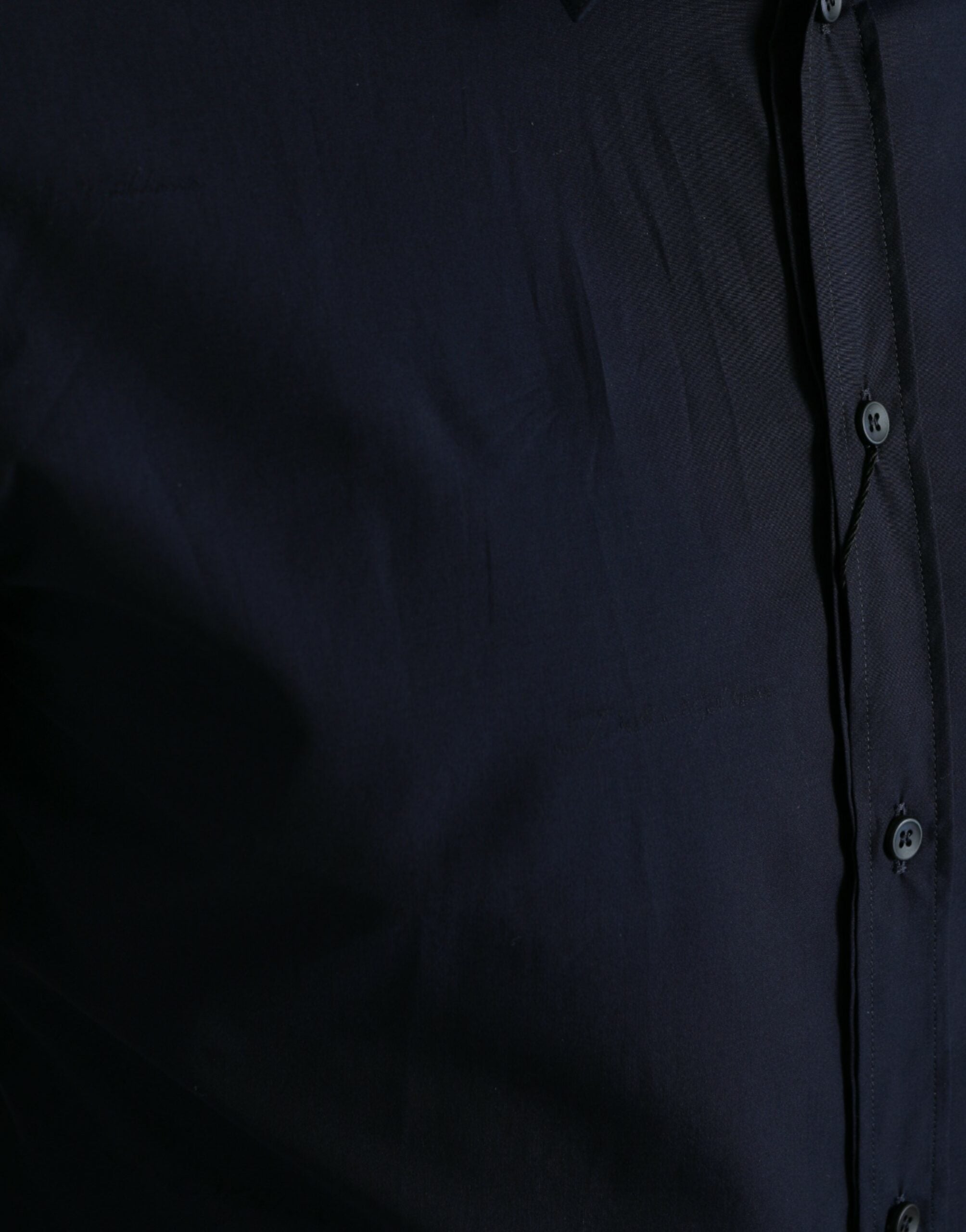 Dolce &amp;amp; Gabbana Marinblå Slim Fit Formell Guldskjorta