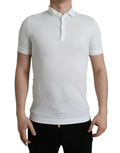 Dolce &amp;amp; Gabbana Vit Krage Kortärmad Kront-T-shirt