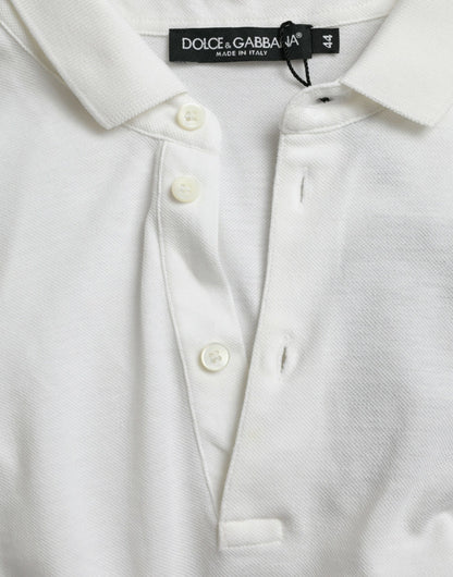 Dolce &amp;amp; Gabbana Vit Krage Kortärmad Kront-T-shirt