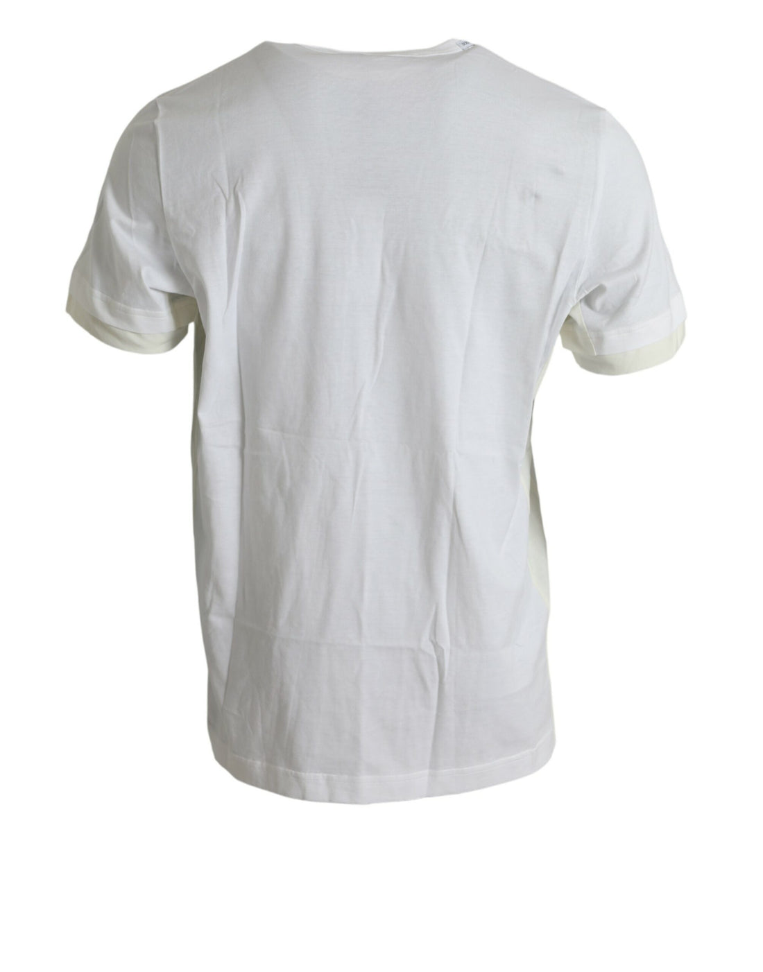 Dolce &amp;amp; Gabbana Vit bomulls-t-shirt med korta ärmar och fickor