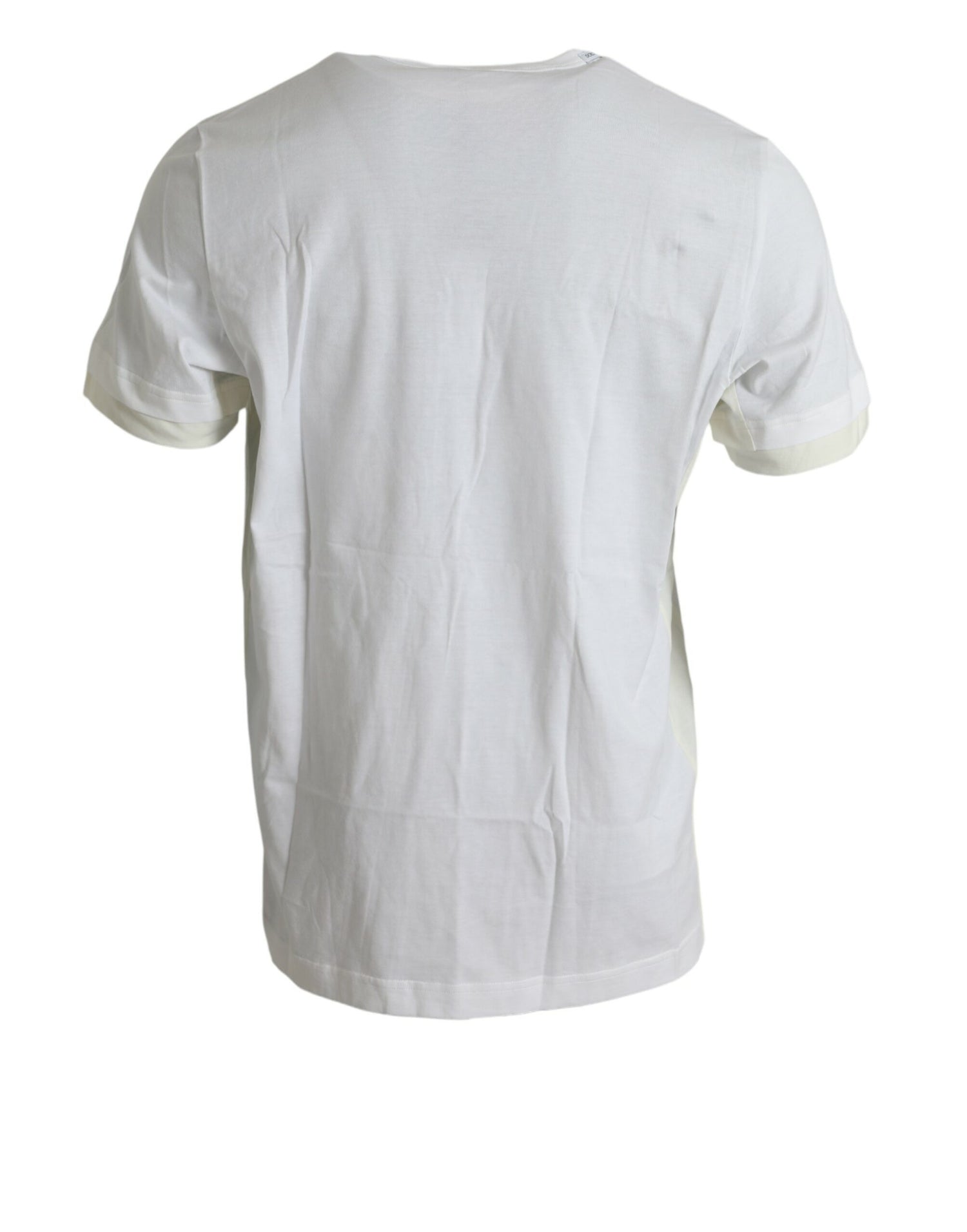 Dolce &amp;amp; Gabbana Vit bomulls-t-shirt med korta ärmar och fickor