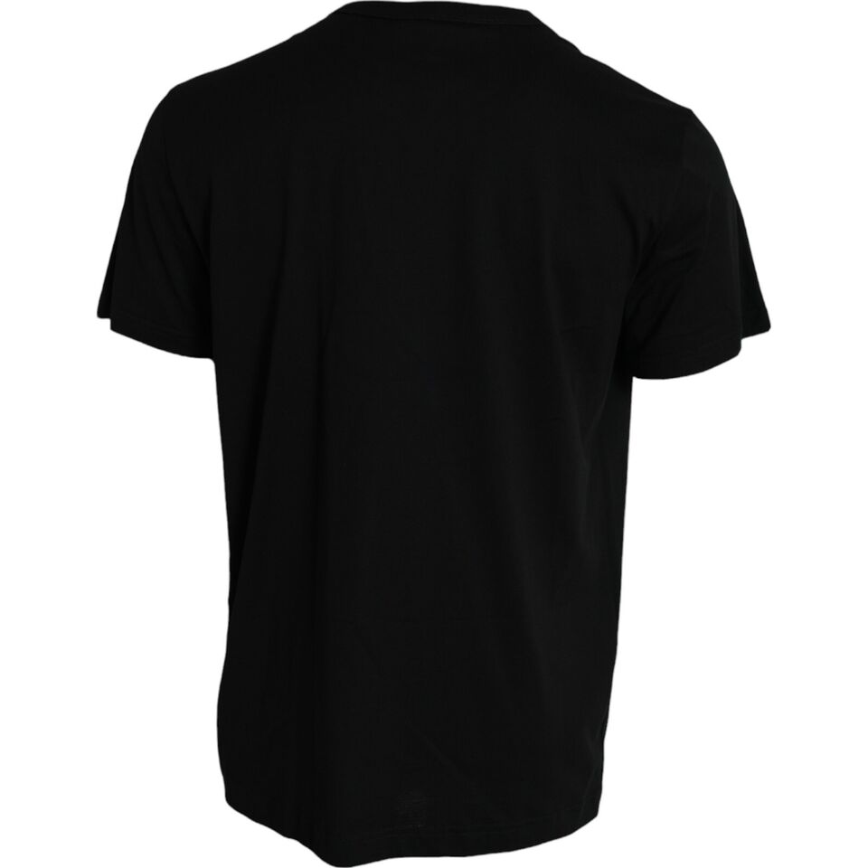 Dolce &amp;amp; Gabbana Svart Silverkedja Kortärmad T-shirt