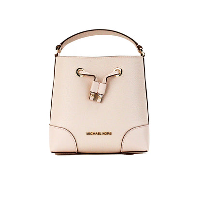 Michael Kors Mercer Liten Puderblush Pebble Läder Bucket Axelremsväska Handväska