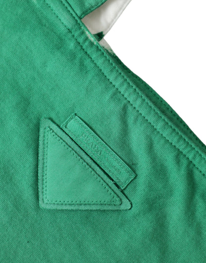 Prada grön jerseyväska med logotyp på axeln