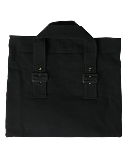 Miu Miu svart canvas denim logotyp axelväska