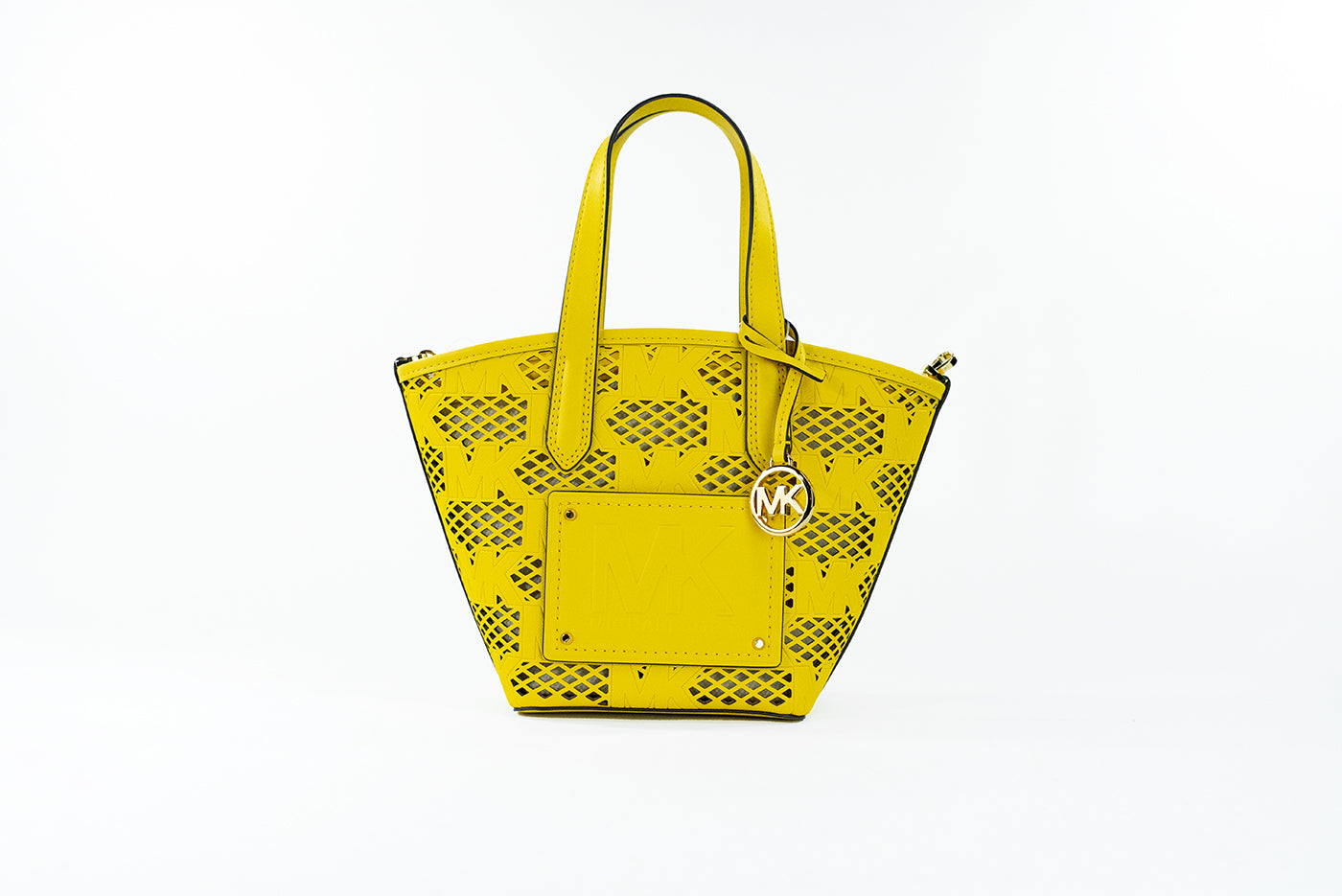 Michael Kors Kimber Liten Daffodil Läder 2-i-1 Dragkedja Messengerväska