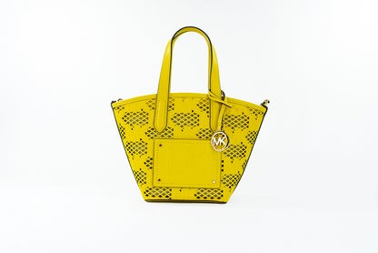 Michael Kors Kimber Liten Daffodil Läder 2-i-1 Dragkedja Messengerväska