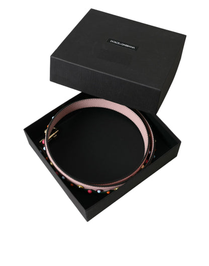 Dolce &amp;amp; Gabbana Rosa Läderväska Tillbehör Axelrem