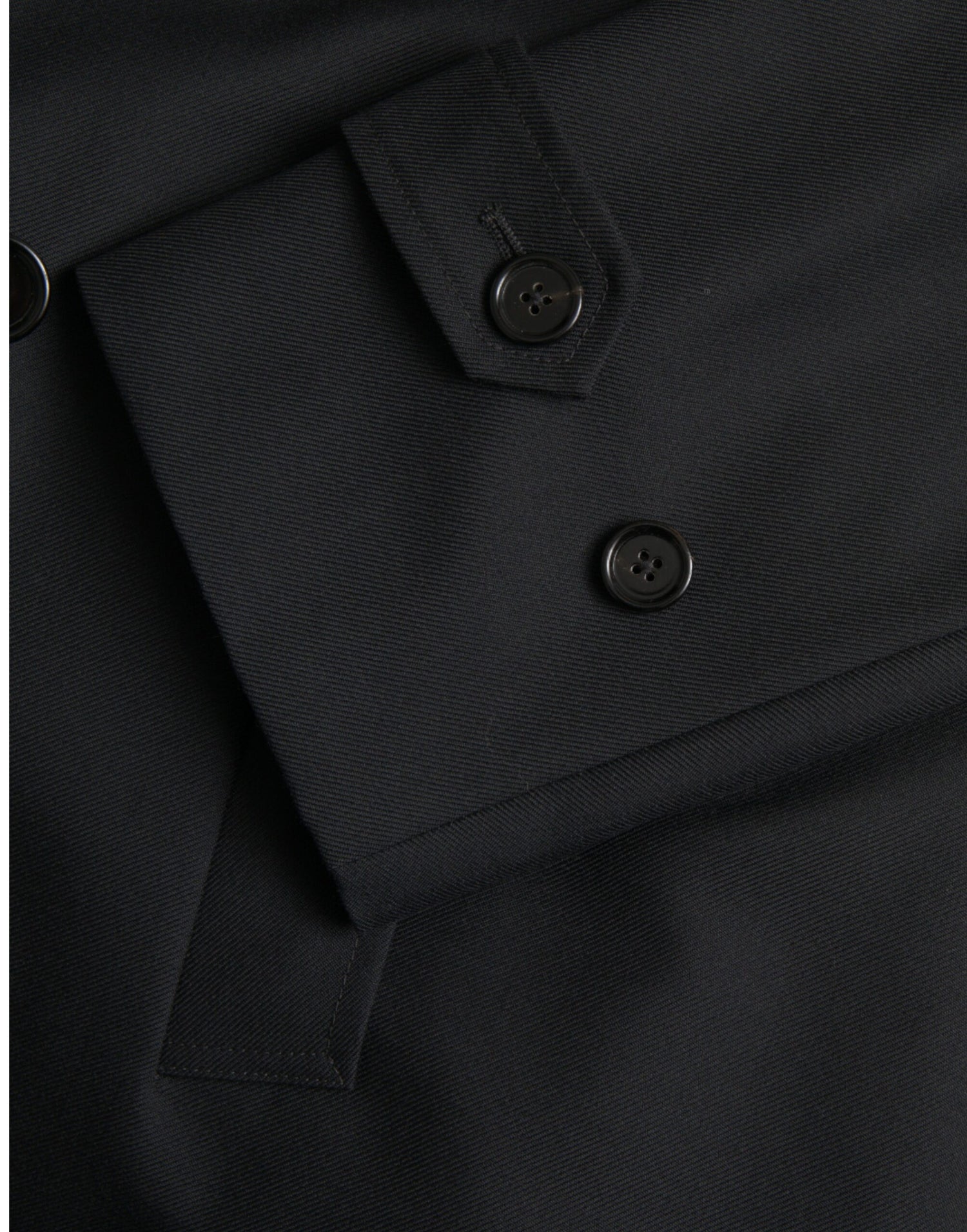 Dolce &amp;amp; Gabbana svart dubbelknäppt trenchcoatjacka
