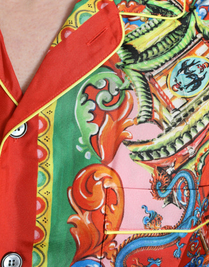 Dolce &amp;amp; Gabbana Flerfärgad Mönstrad Skjorta Med Knappar Och Avslappnad Passform