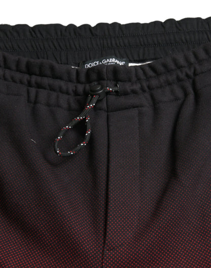 Dolce &amp;amp; Gabbana Röda Leopardmönstrade Bomullsbermudashorts