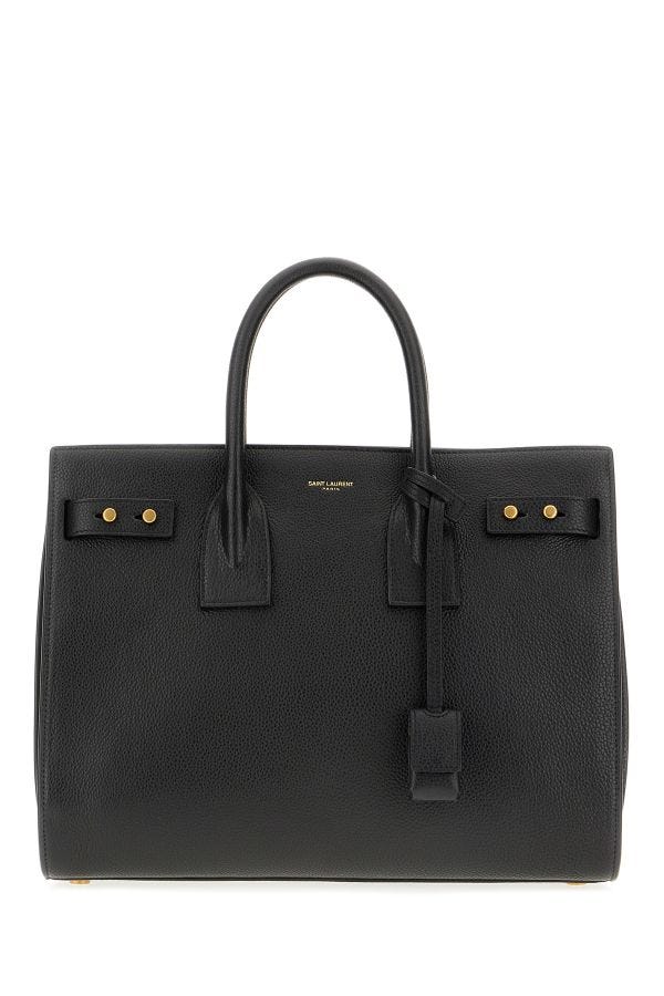 Saint Laurent Black Calf Leather Sac De Jour Handväska