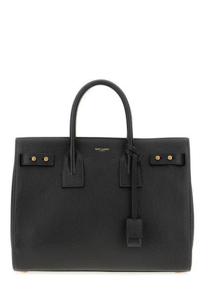 Saint Laurent Black Calf Leather Sac De Jour Handväska