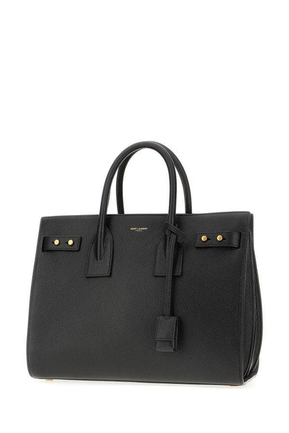 Saint Laurent Black Calf Leather Sac De Jour Handväska