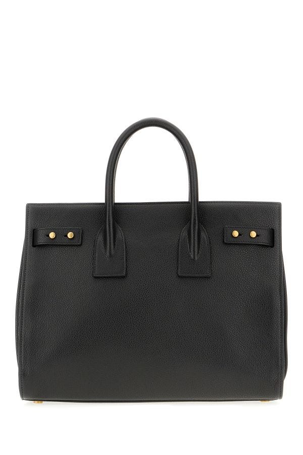 Saint Laurent Black Calf Leather Sac De Jour Handväska