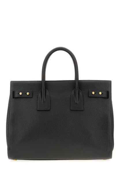 Saint Laurent Black Calf Leather Sac De Jour Handväska