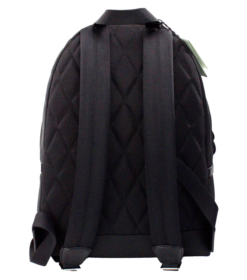 Burberry Abbeydale Branded Stamp svart nylonryggsäck med axelrem