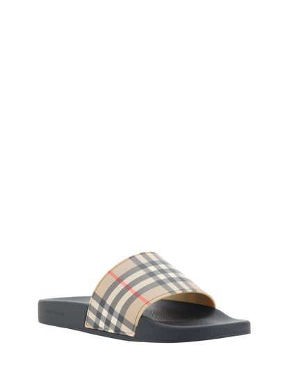 Burberry Bruna Gummi Slidesandaler