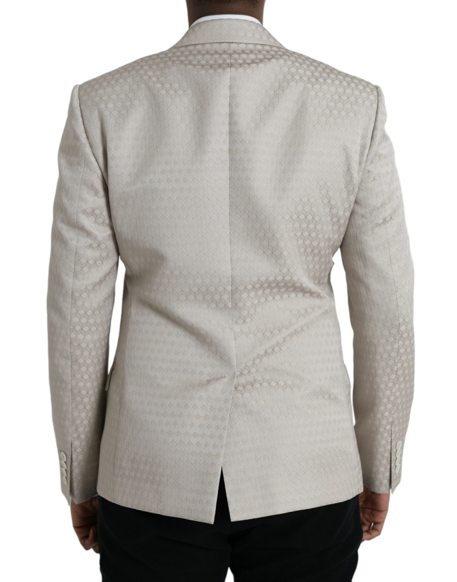 Dolce &amp;amp; Gabbana Beige MARTINI Enkelknäppt Kavaj