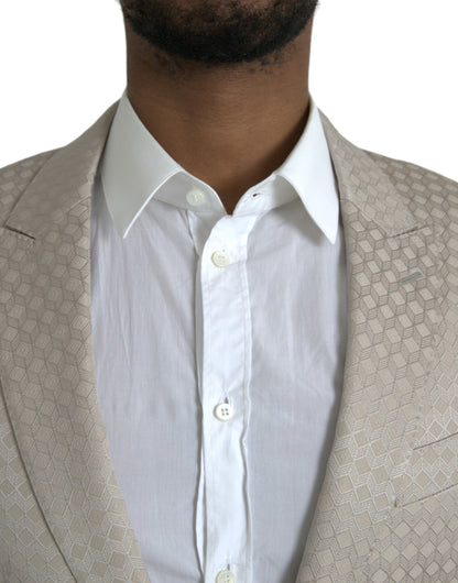 Dolce &amp;amp; Gabbana Beige MARTINI Enkelknäppt Kavaj