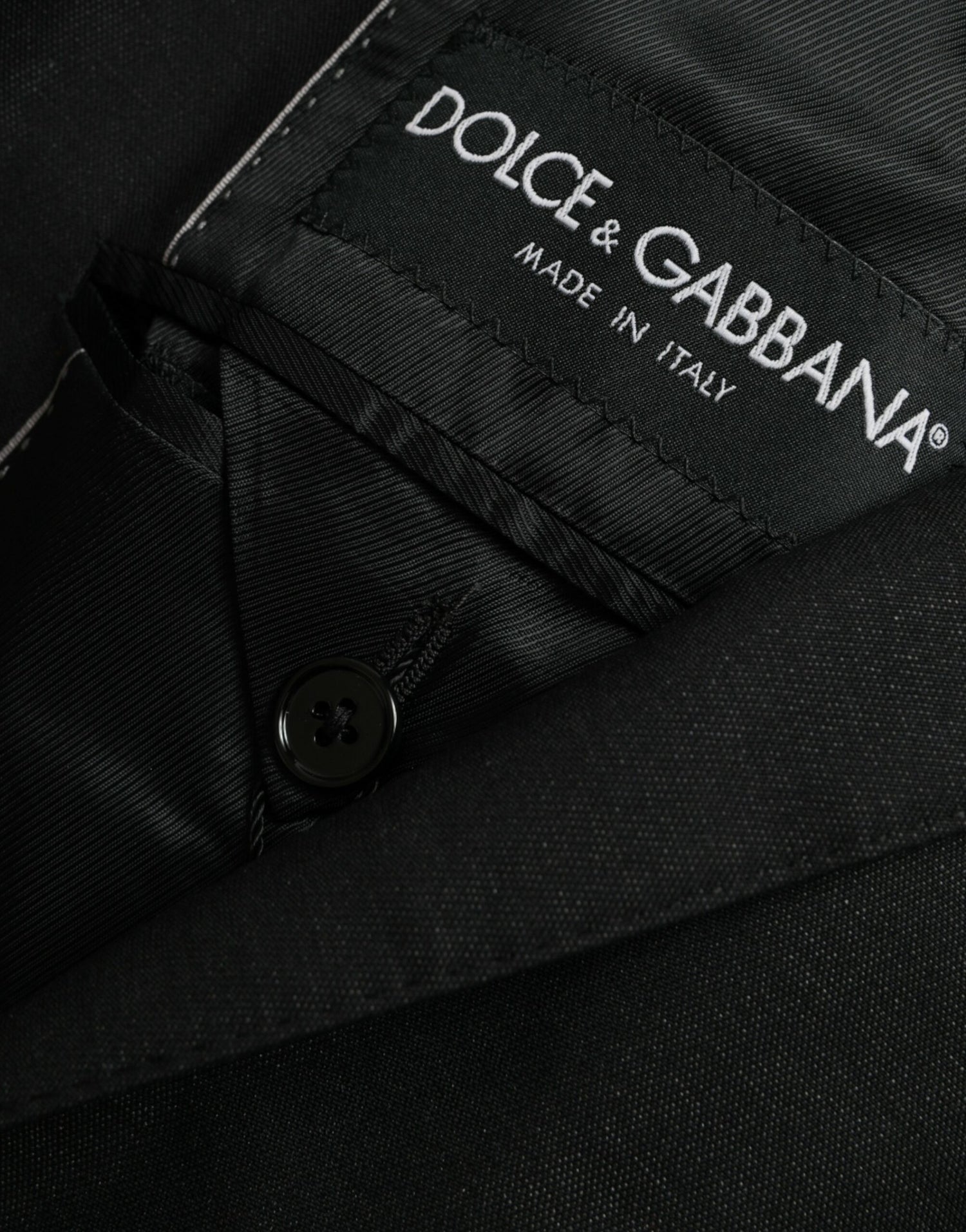 Dolce &amp;amp; Gabbana Svart Ullkavaj Enkelknäppt Kappa