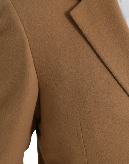 Prada Brun Kashmir 2-Delad Enkelknäppt Kostym