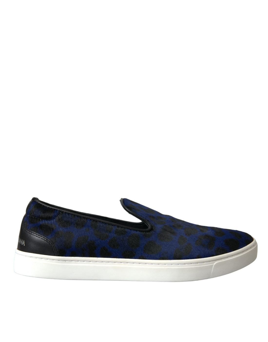 Dolce &amp;amp; Gabbana Blå Kalvskinnshår Leopard Sneakers Skor