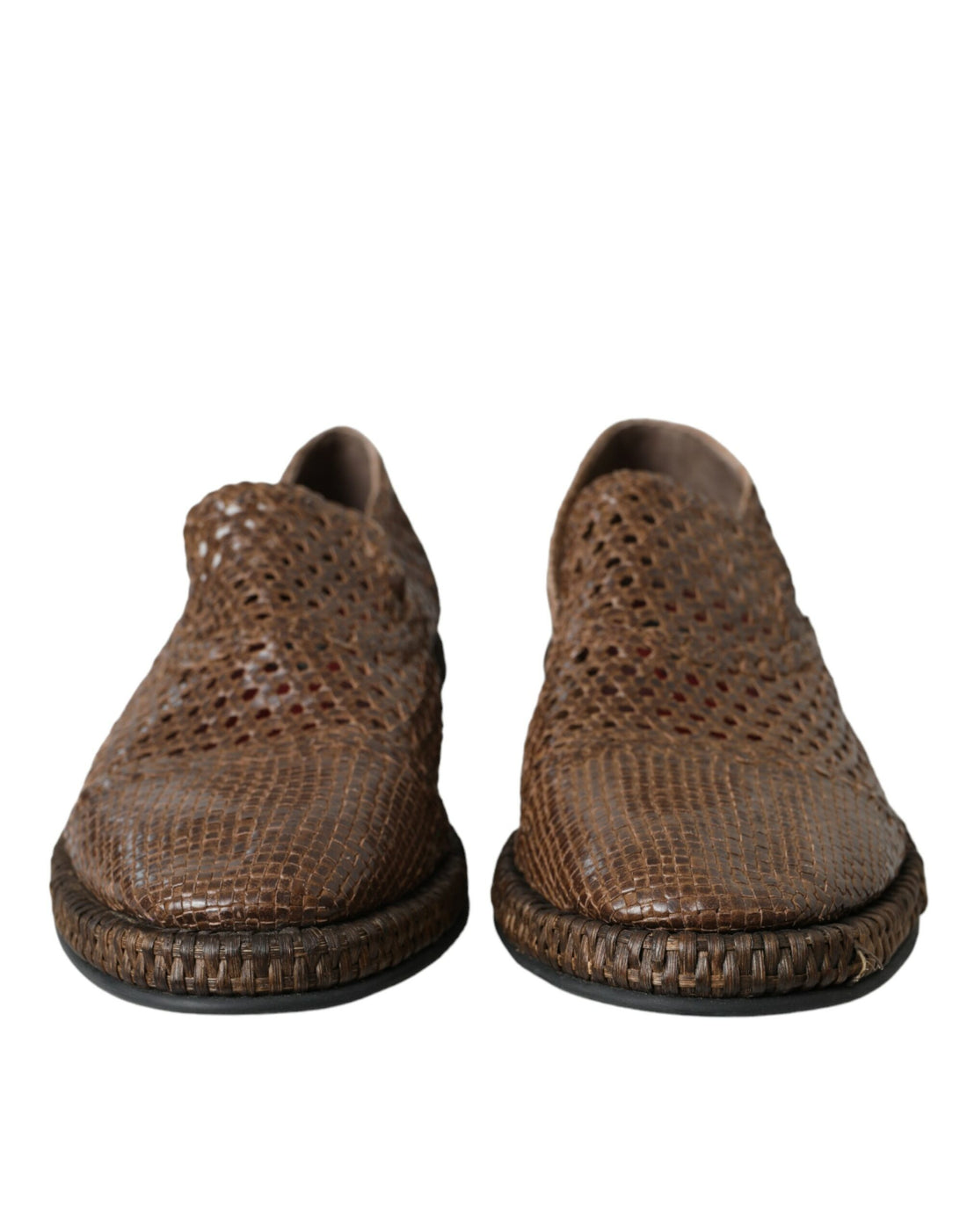 Dolce &amp;amp; Gabbana Bruna Vävda Läderloafers Casual Skor