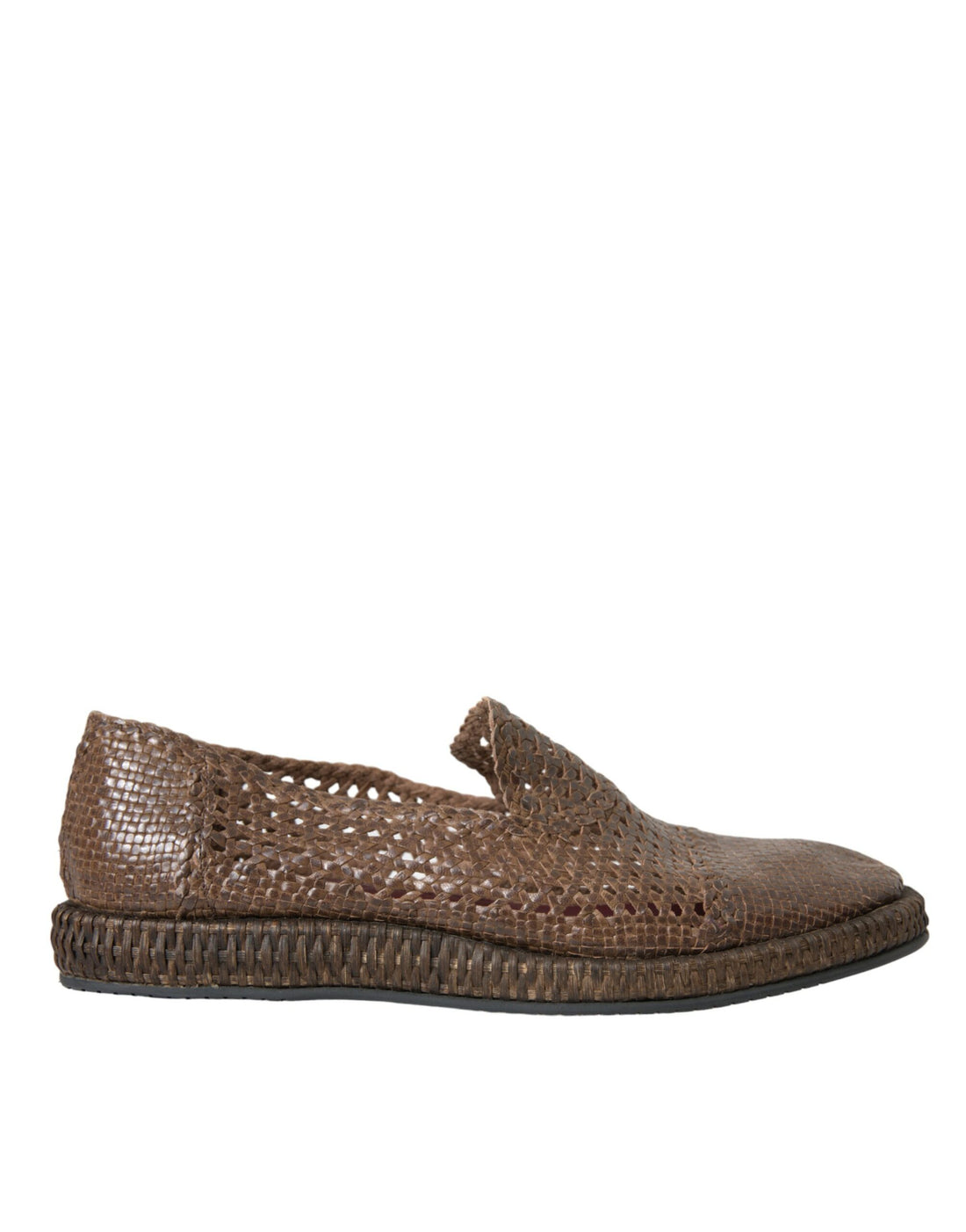 Dolce &amp;amp; Gabbana Bruna Vävda Läderloafers Casual Skor