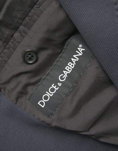 Dolce &amp;amp; Gabbana Mörkblå Bomulls Enkelknäppt Kavaj