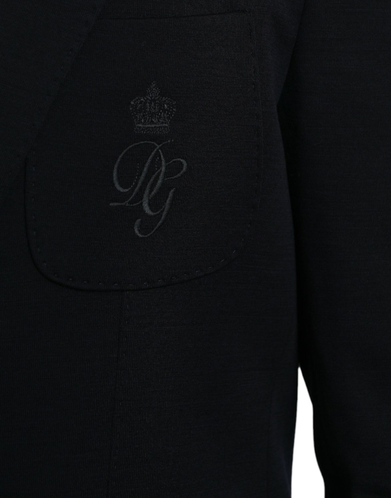 Dolce &amp;amp; Gabbana Svart Ull Enkelknäppt Kavaj
